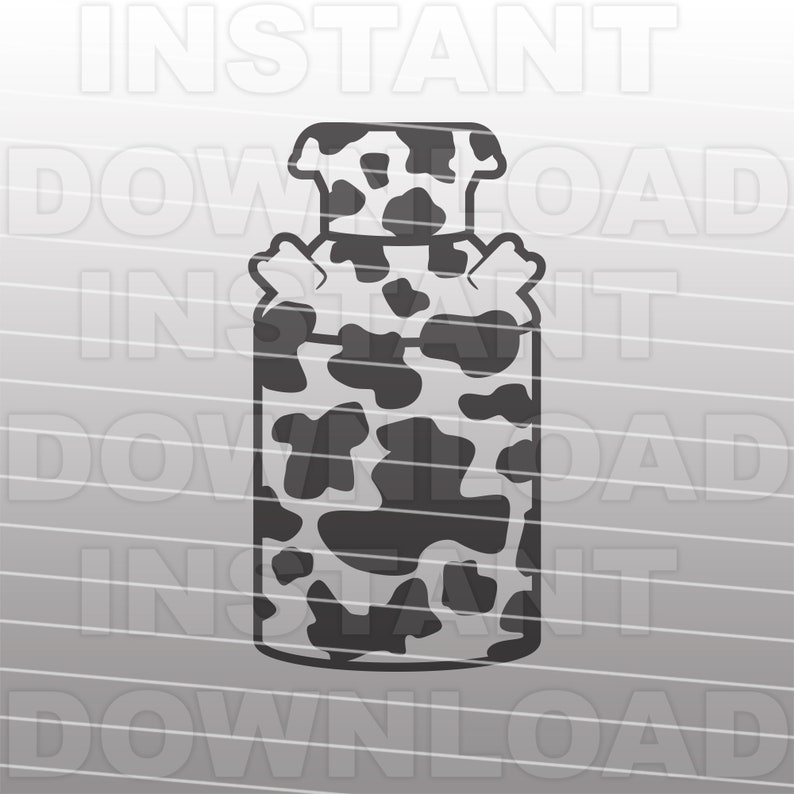 Download Antique Milk Can with Cow Spots SVG FileMilk Container | Etsy