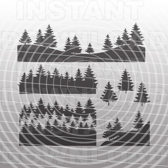 Christmas Tree Farm SVG File,Pine Tree Forest SVG,Woodland SVG File -Commercial & Personal Use- vector art Cricut,Silhouette Cameo,vinyl cut