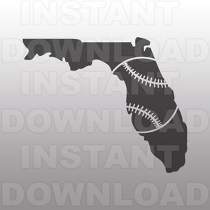 Florida Baseball SVG-Datei,Florida Outline SVG-Datei-kommerzielle und persönliche Nutzung-Vector Art für Cricut,Silhouette Cameo,bügeln auf vinyl