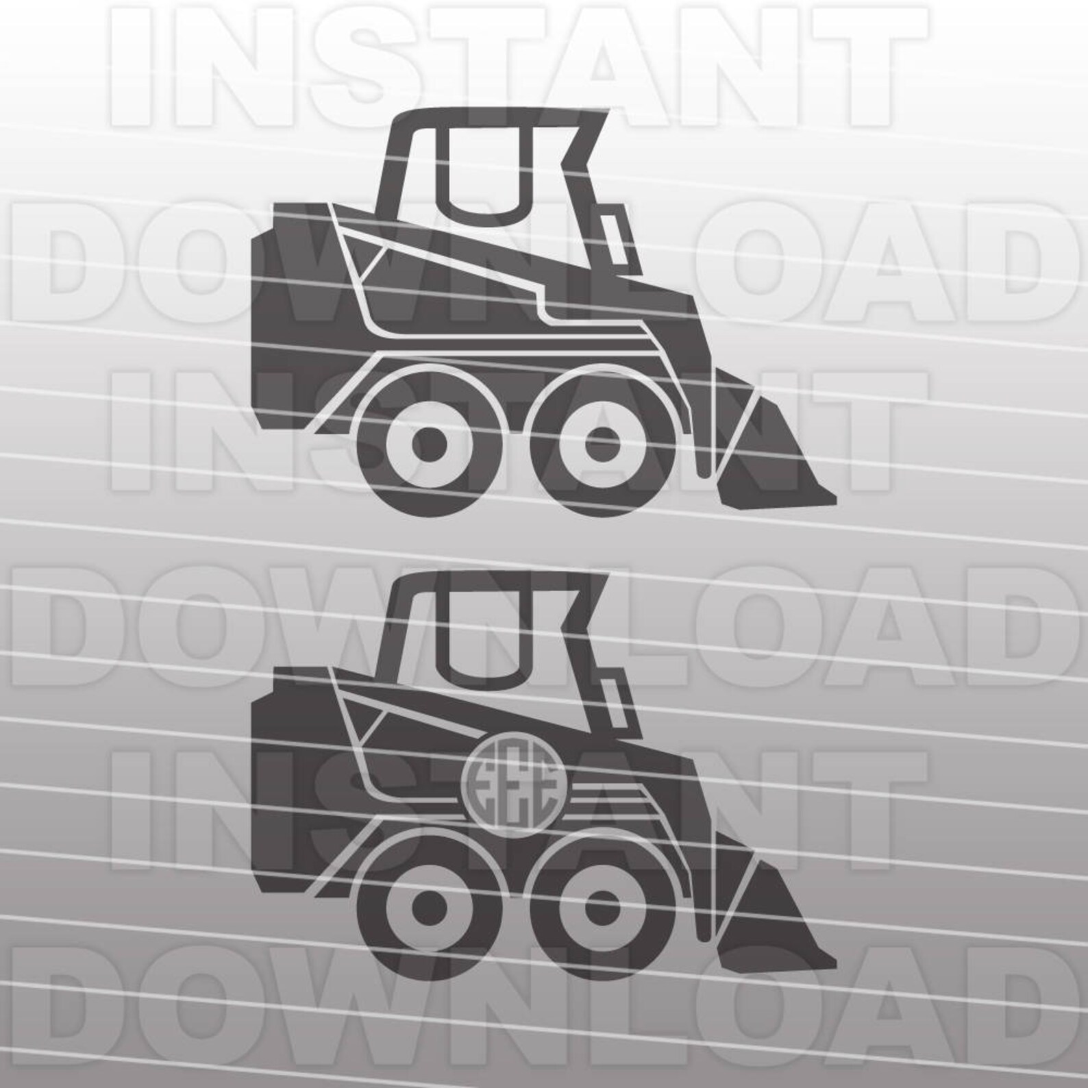 Skid loader svg file skidsteer loader svg file commercial  etsy