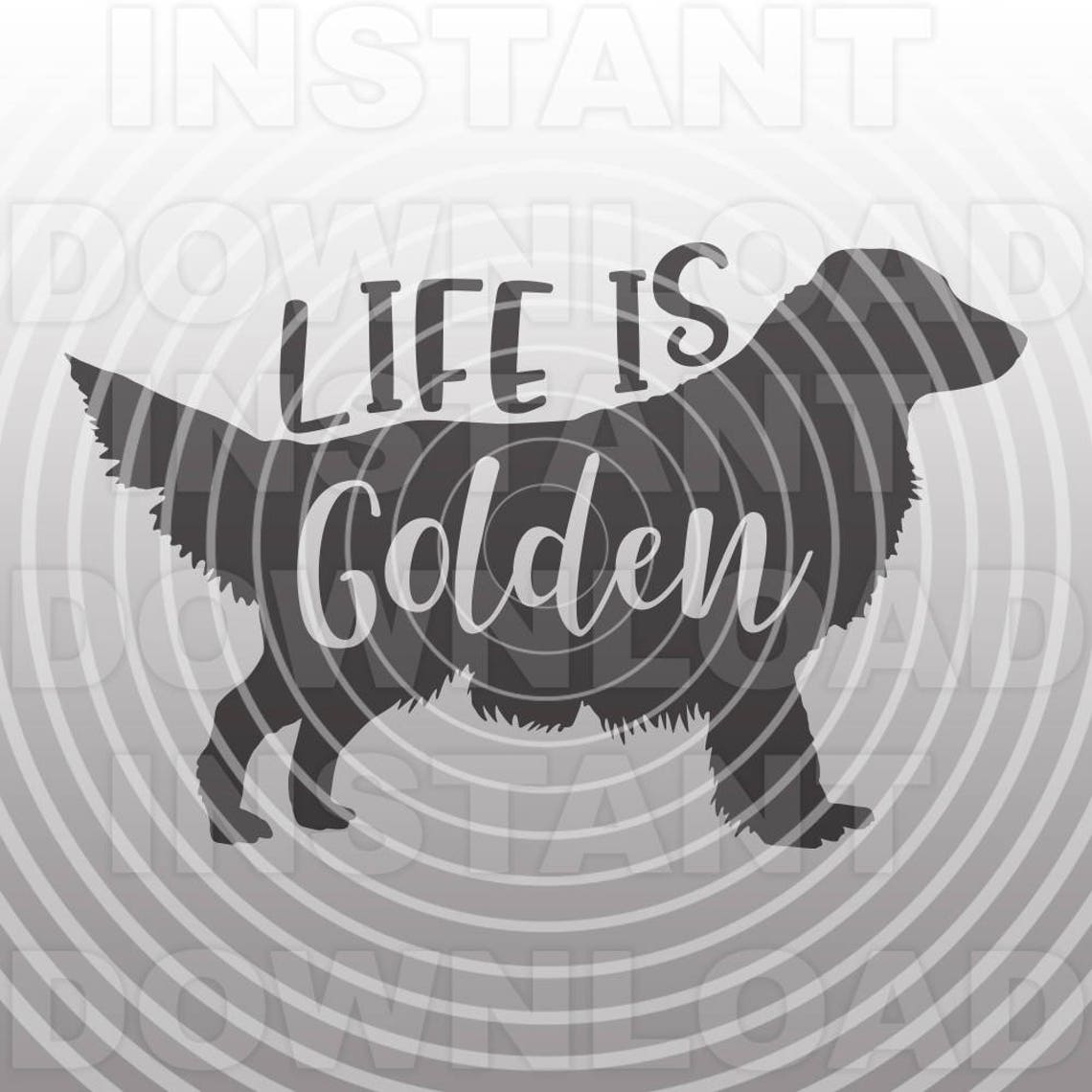 Golden Retriever Life is Golden SVG File,funny Dog Lover Svg,t-shirt ...