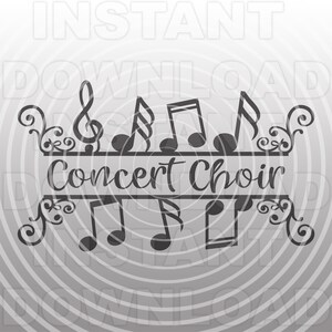 Coro de concierto SVG, Notas musicales Archivo SVG, Coro de voz mixta SVG, Educación musical svg, Uso comercial/personal, Cricut, Silhouette Cameo, vinilo svg