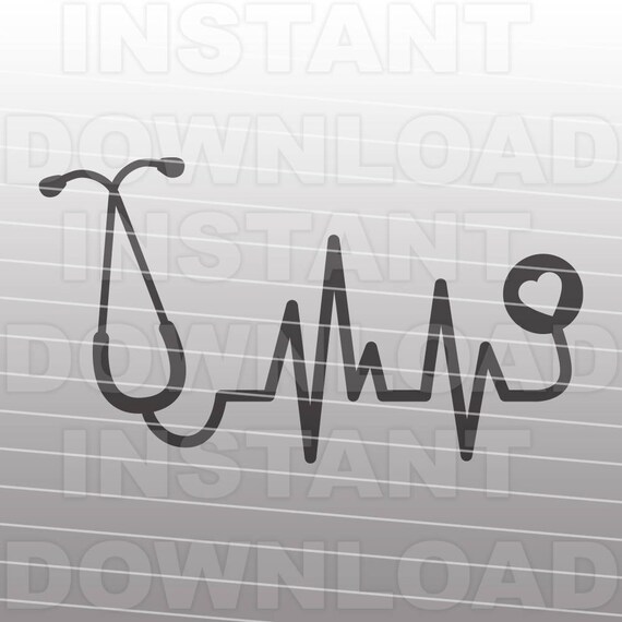 Download Stethoscope Heartbeat SVGNurse SVGNursing SVGekg svg | Etsy