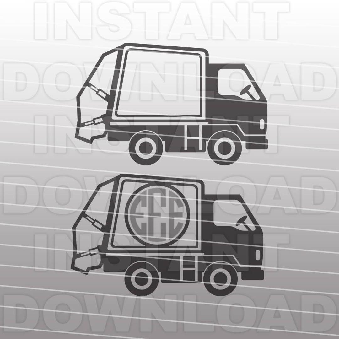 Garbage Truck SVG File Trash Truck SVG File Commercial & Personal Use