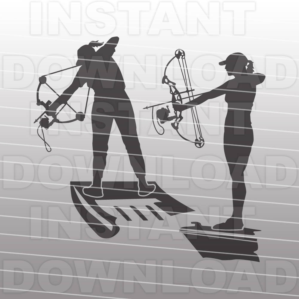 Download Bowfishing Woman SVG FileWoman Fishing SVG FileBow Fishing ...