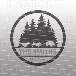 Hunting Outdoor Sign SVG,Hunting Dogs Chasing Hog SVG File,Wild Boar svg -Vector Art Commercial/Personal Use- Cricut,Silhouette,Cameo,Vinyl