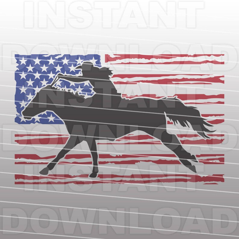 Distressed USA Flag Barrel Racing SVG File,barrel Racer Svg,rodeo Svg ...