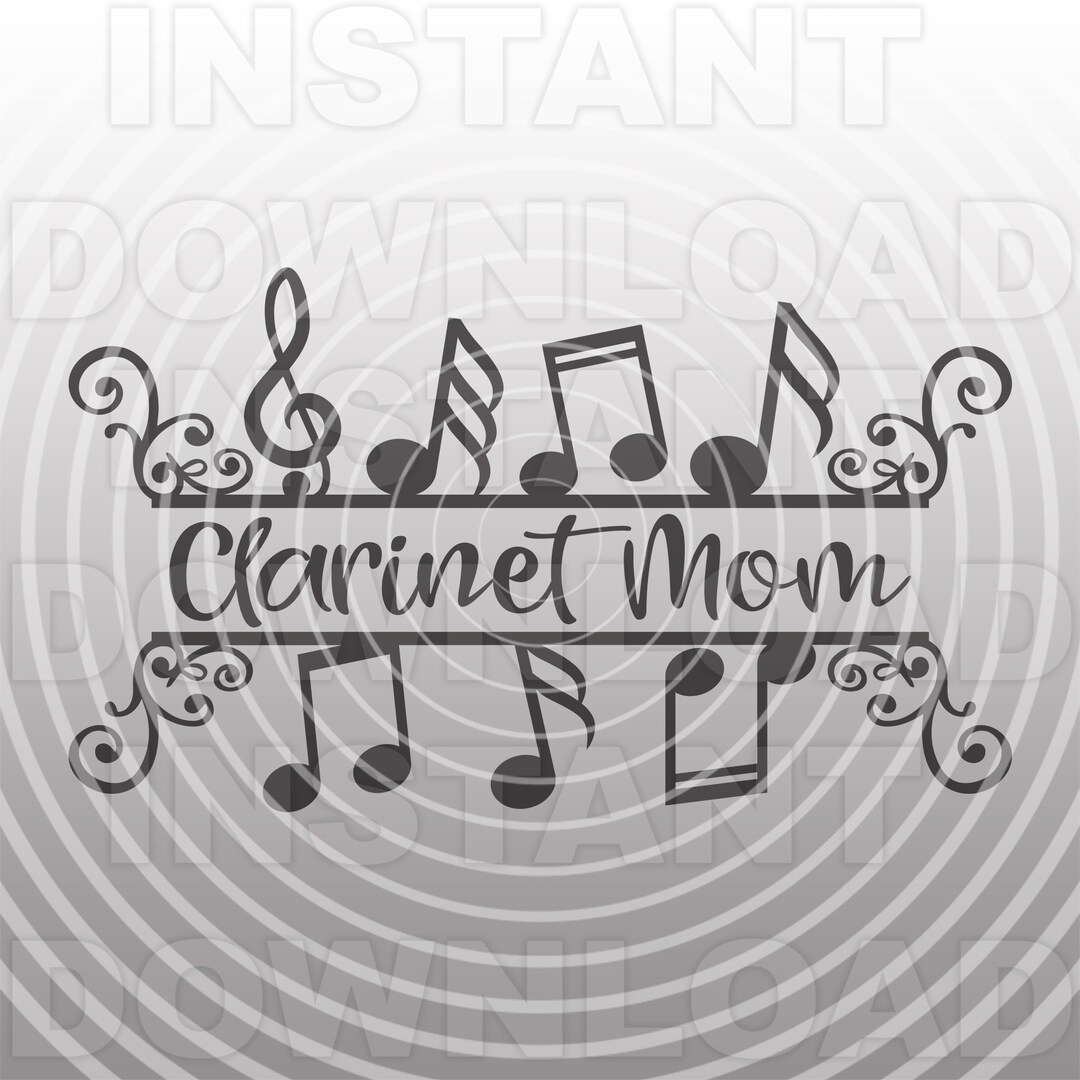Mom With Music Notes SVG Filesymphony Orchestra SVG Etsy
