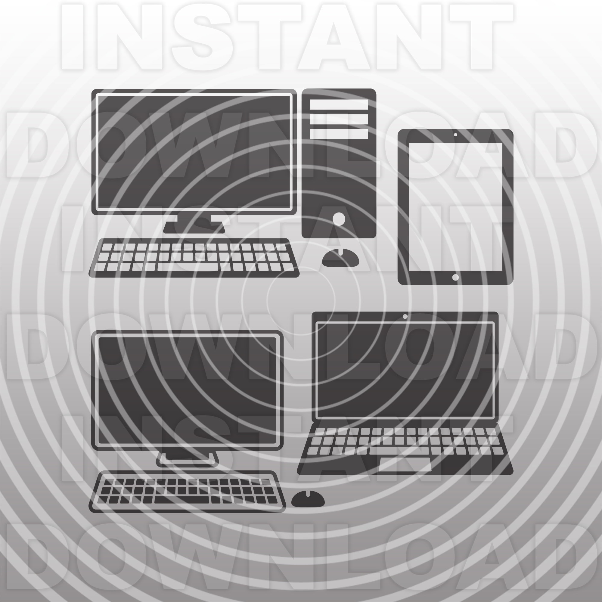 Svg Mini Pc Computers SVG Bundle,laptop Computer Svg,tablet Computer SVG -vector ...