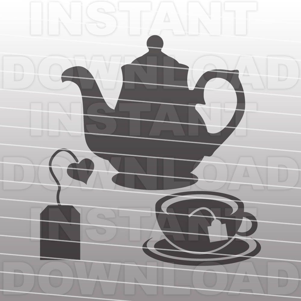 Download Tea Pot SVG FileTea Kettle SVGTea Party SVG Vector Art for ...