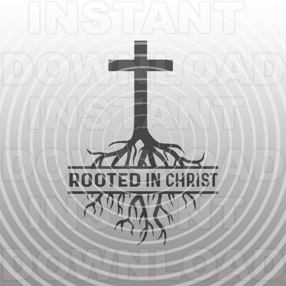 Rooted in Christ Cross With Tree Roots SVG Filechurch Sunday - Etsy