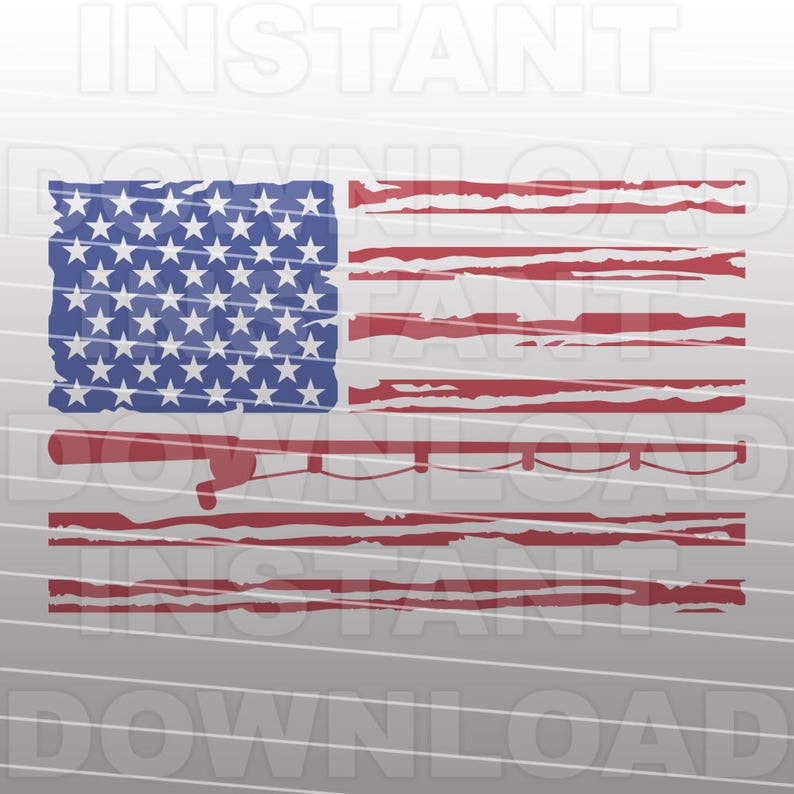 Download Patriotic Flag Fisherman SVG FileUSA Flag svgFishing | Etsy