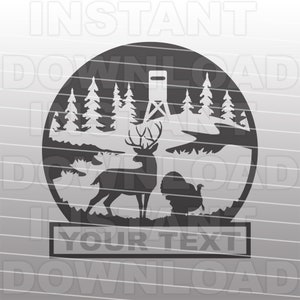 Cabina de caza SVG, Archivo SVG Deer Camp, Caza de ciervos SVG, Caza de pavo svg -Uso comercial y personal- Cricut,Silhouette Cameo,vinyl svg