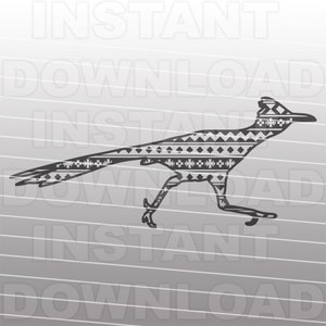Roadrunner Southwest Aztec Pattern SVG File -Vector Art Commercial & Personal Use- Cricut,Silhouette,Cameo,iron on vinyl,Vinyl Cut