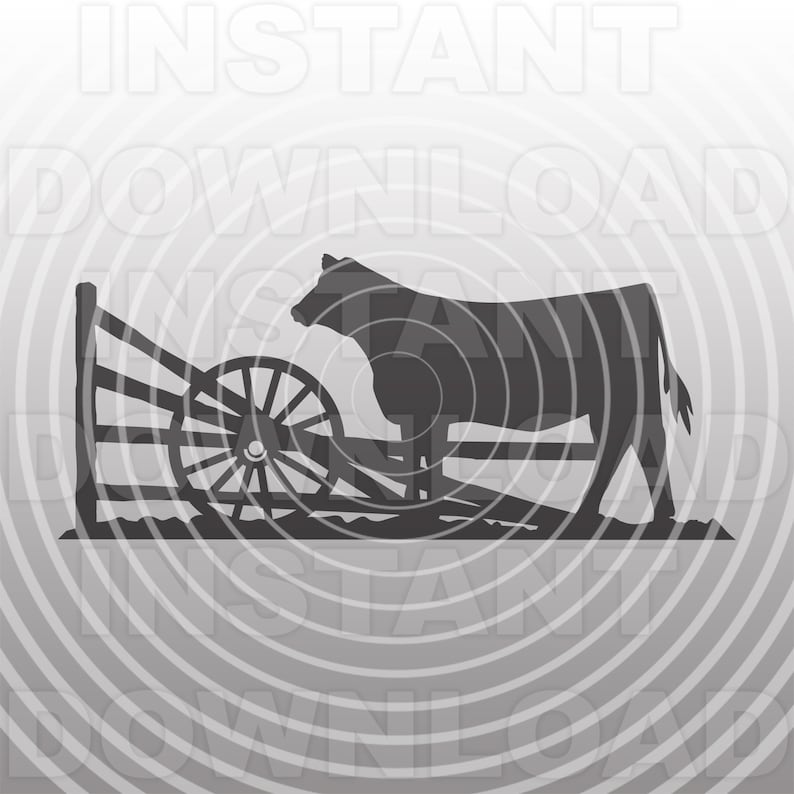 Vector Art CommercialPersonal Use-Cricut,Silhouette,Cameo,Vinyl Show Heifer SVG File,Cattle Ranch SVG,Livestock SVG,Farm Scene svg,4-H svg