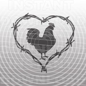 Fichier SVG de poulet de fil de fer barbelé, agriculture SVG, svg de bétail, SVG d’animaux de ferme-Vector Art pour usage Commercial et personnel-Cricut, Cameo, Silhouette