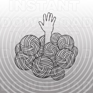 Arquivo SVG de novelo de fio engraçado, Yarn Addict SVG, Yarn Addiction svg -Clipart vetorial para uso comercial e pessoal - Cricut, Silhueta Cameo, Vinil svg