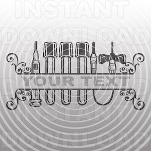 Flebotomista Fancy Split Monogram Frame SVG File, Phlebotomy Tech SVG -Comercial & Personal Use- Cricut,Silhouette Cameo,SVG para vinilo
