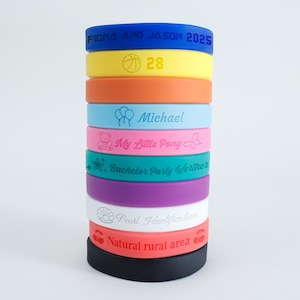 Custom Waterproof Bracelet, Personalized Silicone Wristbands,Emergency Contact Wristband,Medical ID Tags,Bracelet, Silicone Wristbands