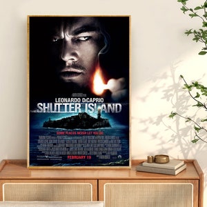 Póster de la película Shutter Island, impresiones de películas para salas de cine, decoración de pared, pósteres de cine, impresión fotográfica personalizada