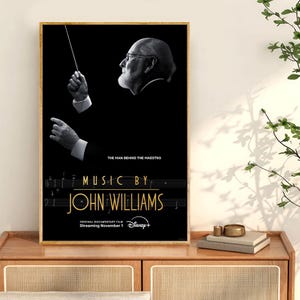 Música de John Williams, pôster de filme, impressões de filmes para salas de cinema, impressão de decoração de parede, pôsteres de filmes, impressão de fotos personalizada