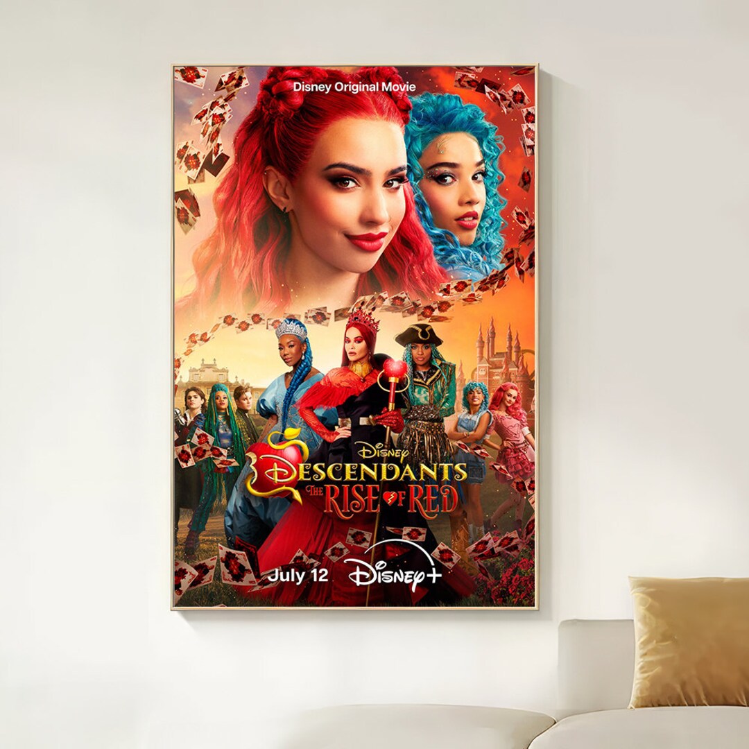 Descendants the Rise of Red Movie Poster movie Prints for Cinema Rooms wall Art Decor Print film Posters custom Photo Print Etsy