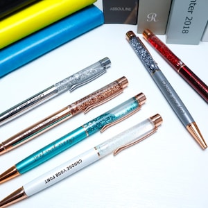 Customized glitter ballpoint pen,personalized quicksand glitter pen,bridesmaid gifts,gift for her,stationery,writing tools