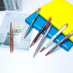 Customized glitter ballpoint pen,personalized quicksand glitter pen,bridesmaid gifts,gift for her,stationery,writing tools