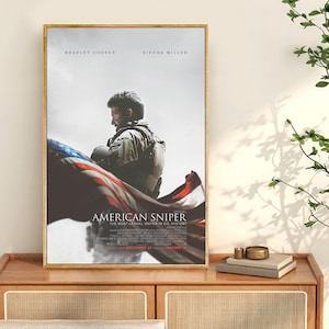 American Sniper Filmplakat, Filmdrucke für Kinoräume, Wandkunst-Dekordruck, Filmposter, benutzerdefinierter Fotodruck
