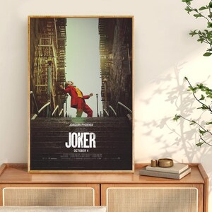 Joker-Filmplakat, Filmdrucke für Kinoräume, Wand-Kunst-Dekor-Druck, Filmplakate, personalisiertes Plakat, benutzerdefinierter Fotodruck