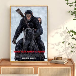 Cartaz do filme Planeta dos Macacos: A Guerra, Impressões de filmes para salas de cinema, Impressão de decoração de arte de parede, Pôsteres de filmes, Impressão de fotos personalizada