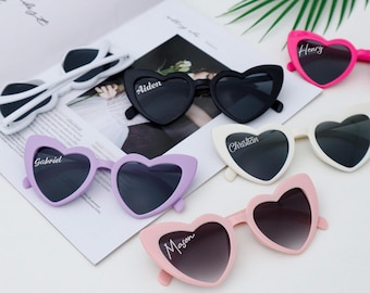 Personalized heart shaped glasses, Party Favors, Personalized Sunglasses, Party Sunglasses,gift, Personalized bridesmaids gifts