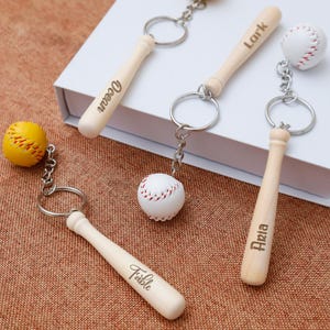Personalized Baseball Keychains,Team Player Gifts, Unique Backpack Keychains, Baseball Gifts, Groomsmen Gifts, Gift for Dad