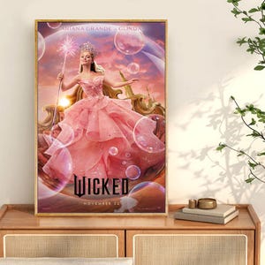 Cartaz de filme Wicked, impressões de filmes para salas de cinema, impressão de decoração de arte de parede, pôsteres de filmes, impressão de fotos personalizada