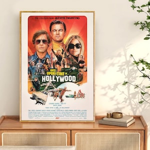 Es war einmal in Hollywood-Filmplakat,Filmdrucke für Kinoräume,Wand-Kunst-Dekordruck,Filmposter, personalisiertes Plakat