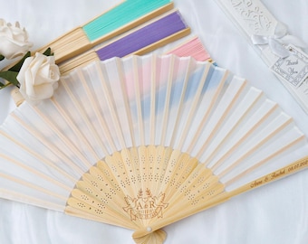 Personalized Silk Fans,Hand Fan Folding,Gifts for Guests,Gifts Favours for Guests ,Gifts,Wedding Folding Fans