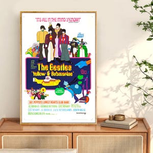 Póster de la película "Submarino Amarillo", impresiones de películas para salas de cine, decoración de pared, pósteres de cine, impresión fotográfica personalizada