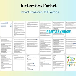 May include: A digital download packet for interview preparation. The packet includes a variety of resources to help job seekers prepare for their interviews, including tips on how to answer common interview questions, how to dress for success, and how to follow up after an interview. The packet also includes a motivational message: "You've totally got this! Good luck!"