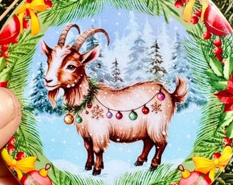 Yule Goat Ornament, Pagan Yule Ornament, Yule Goat, Yuletide Gift, Winter Solstice, Winter Solstice Altar Decor, Yule, Yule Altar Decor
