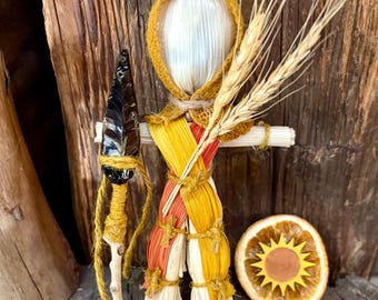 Lughnasadh Doll, Harvest Corn Husk Doll, Lughnasadh Harvest God Poppet, Lammas Altar Decor, Lughnasadh Altar Decor, Corn Husk Doll, Wiccan