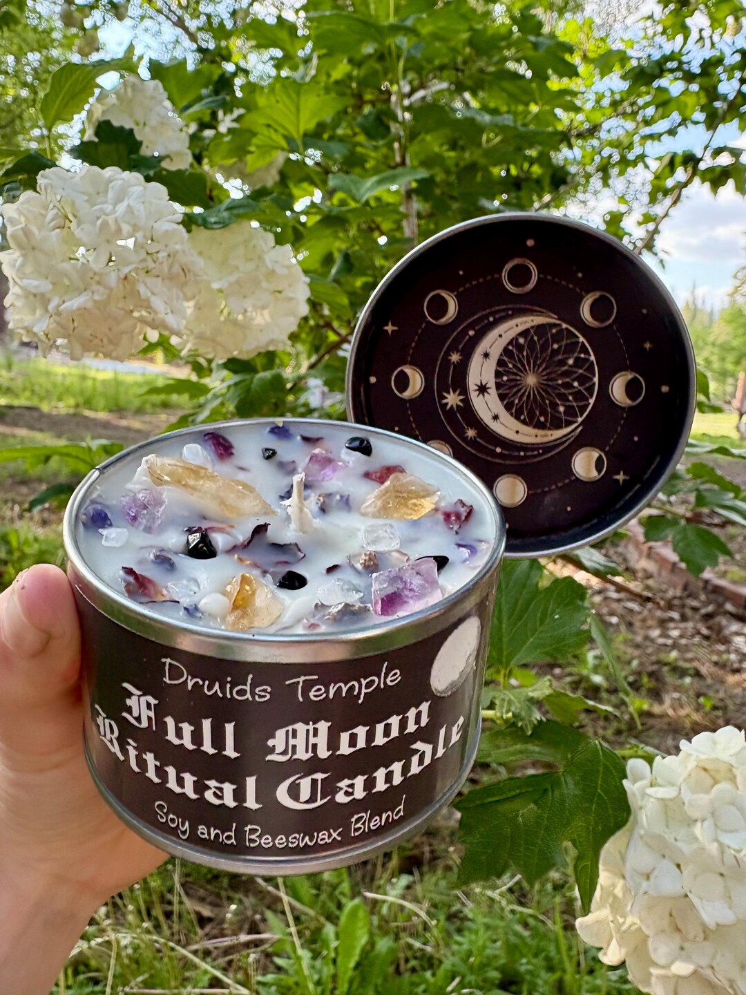 Full Moon Ritual Candle, Full Moon Candles, Lunar Spell Candles, Herbal ...