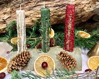 Yule Altar Kit, Yule Log, Winter Solstice Ritual Kit, Witchcraft box, Yule Ritual Kit, Yule Altar Decor, Sabbat Celebration Kit