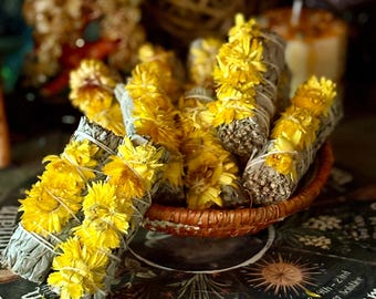 Sage Bundle, Smudge Stick, White Mountain Sage Smudge Stick, Sacred White Sage Bundle for Ritual, Witchcraft Ritual Tool, Altar Tool, Wiccan
