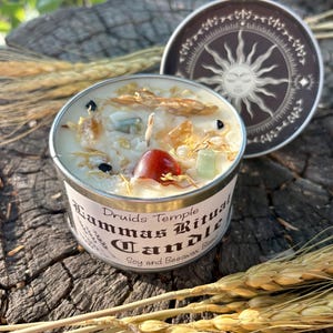 Lammas Ritual Candle, Lughnasadh Candles, Herbal Intention Sabbat Ritual Altar Candle, First Harvest Blessings Candle, Spell Candles, Lammas
