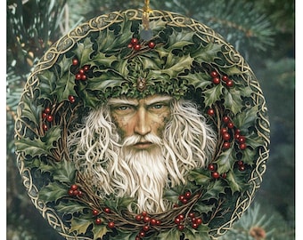 Pagan Yule Ornament, Father Yule Ornament, Winter Solstice Ornament, Yuletide Gift, Christmas Ornament, Yule Ornament, Yule Tree Ornament