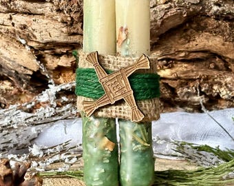 Brigid Goddess Candle, Imbolc Offering Candles, Imbolc Ritual Candles, Imbolc Yule Candles, Brigid Devotional Candle, Witchcraft, Candlemas
