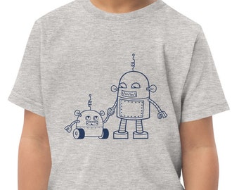 Robot t-shirt for boys or girls, size 2, 3, 4, 5/6