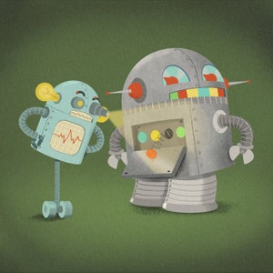 Vintage Robot poster 10 x 10