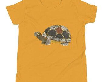 Happy turtle graphic tee for kids, turtle shirt, cute animal shirt for kids