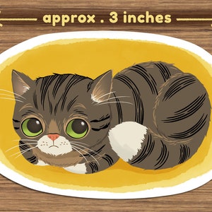 Tabby Cat Vinyl Sticker water bottle sticker phone case sticker laptop sticker tabby cat sticker gift for cat lover